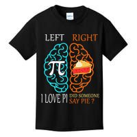 Funny Pi Day Left Vs Right Brain Pie Math Geek Kids T-Shirt