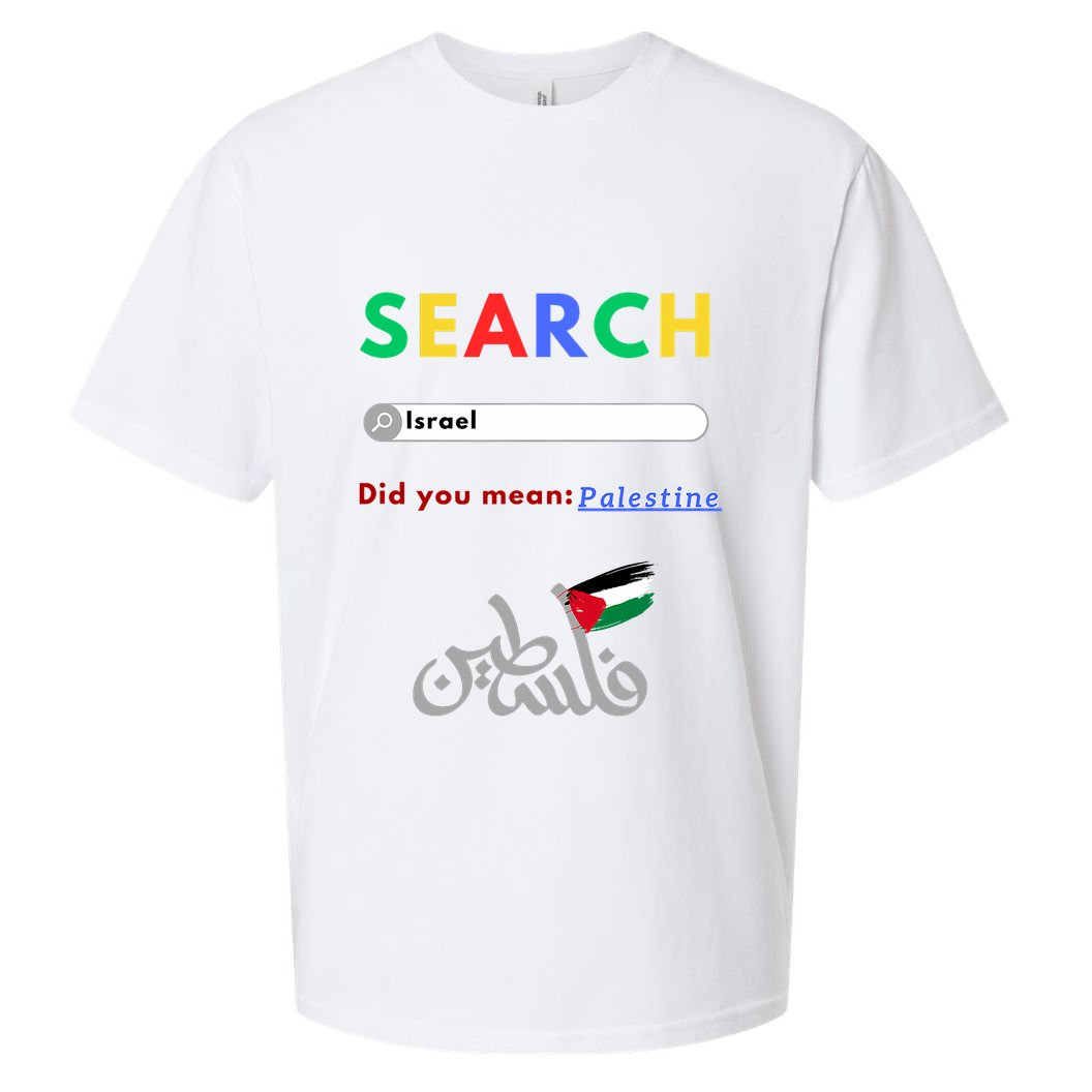 Free Palestine Did You Mean Palestine Sueded Cloud Jersey T-Shirt