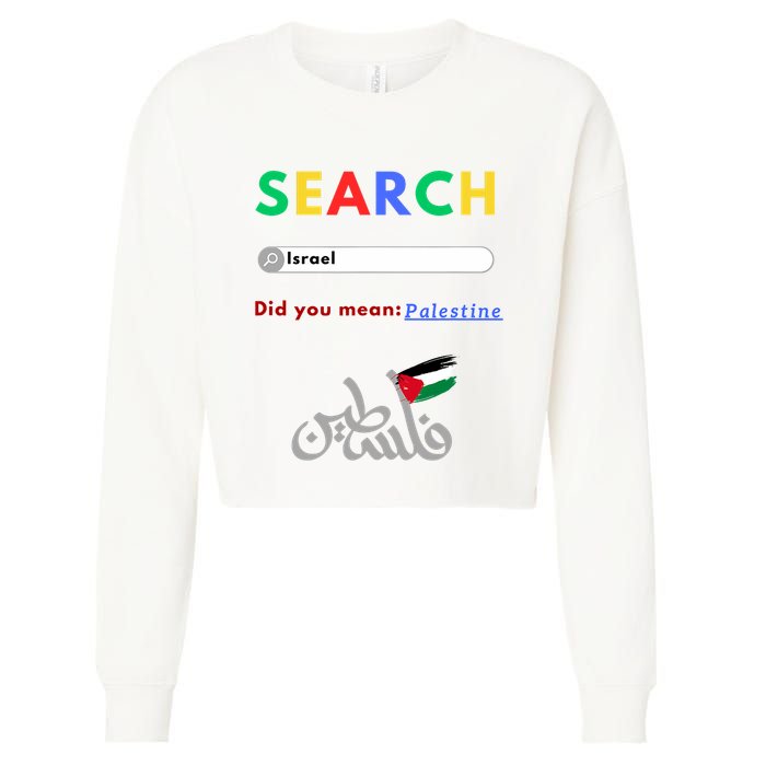 Free Palestine Did You Mean Palestine Cropped Pullover Crew