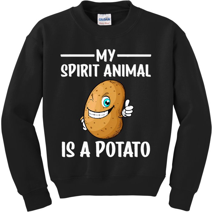 Funny Potato Design For Potatoes Lover Kids Sweatshirt