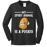 Funny Potato Design For Potatoes Lover Kids Long Sleeve Shirt