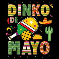 Funny Pickleball Dinko De Mayo Cinco De Mayo T-Shirt