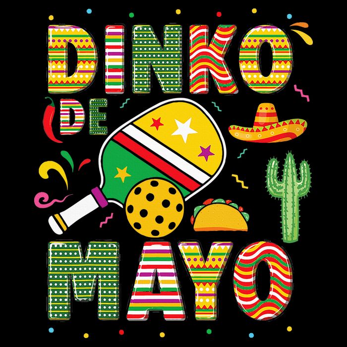 Funny Pickleball Dinko De Mayo Cinco De Mayo T-Shirt