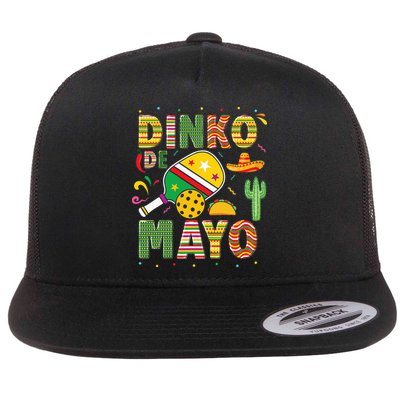 Funny Pickleball Dinko De Mayo Cinco De Mayo Flatbill Hat