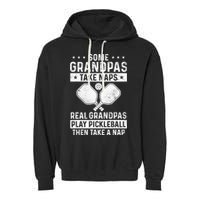 Funny Pickleball Design For Grandpa Pickleball Player Garment-Dyed Fleece Hoodie