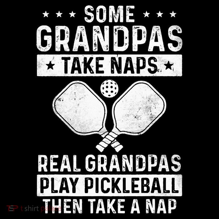 Funny Pickleball Design For Grandpa Pickleball Player Button
