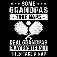 Funny Pickleball Design For Grandpa Pickleball Player Drawstring Bag