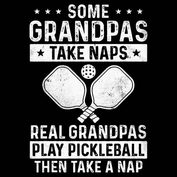 Funny Pickleball Design For Grandpa Pickleball Player Drawstring Bag