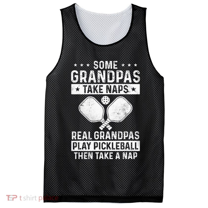 Funny Pickleball Design For Grandpa Pickleball Player Mesh Reversible Basketball Jersey Tank