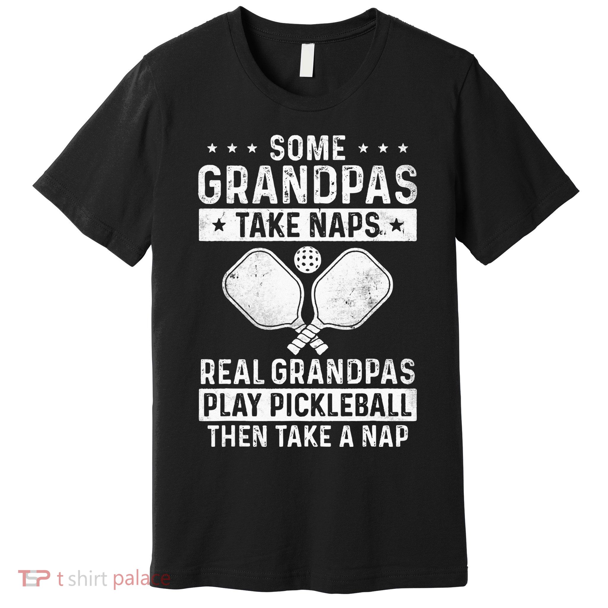 Funny Pickleball Design For Grandpa Pickleball Player Premium T-Shirt