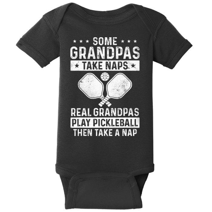 Funny Pickleball Design For Grandpa Pickleball Player Baby Bodysuit