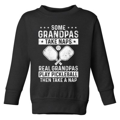 Funny Pickleball Design For Grandpa Pickleball Player Toddler Sweatshirt