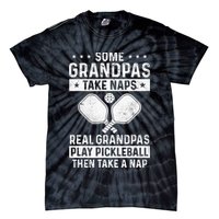 Funny Pickleball Design For Grandpa Pickleball Player Tie-Dye T-Shirt