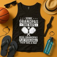 Funny Pickleball Design For Grandpa Pickleball Player Tank Top