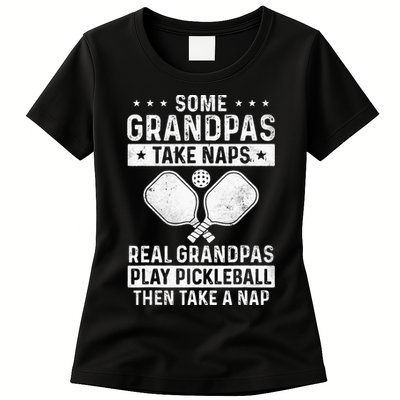Funny Pickleball Design For Grandpa Pickleball Player Womens T-Shirt