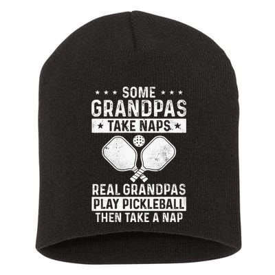 Funny Pickleball Design For Grandpa Pickleball Player Short Acrylic Beanie