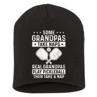 Funny Pickleball Design For Grandpa Pickleball Player Short Acrylic Beanie