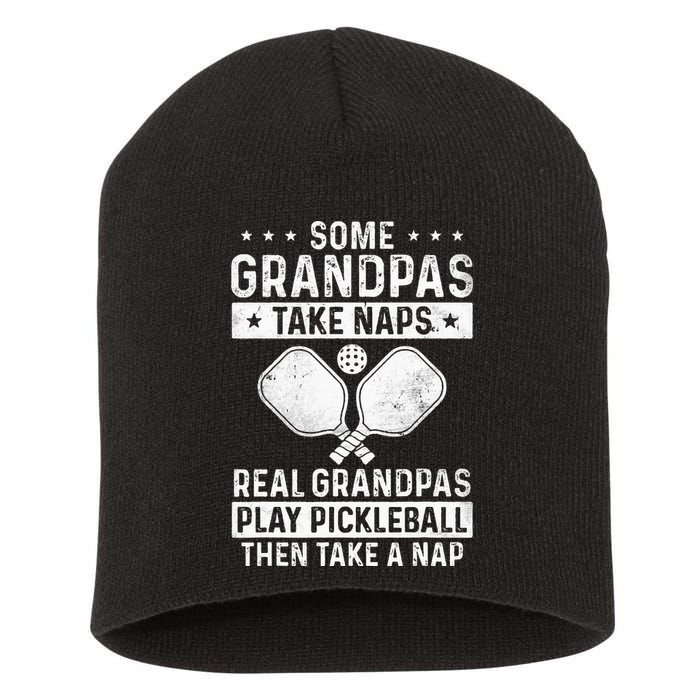 Funny Pickleball Design For Grandpa Pickleball Player Short Acrylic Beanie