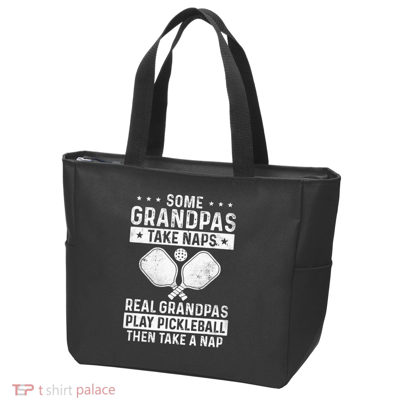 Funny Pickleball Design For Grandpa Pickleball Player Zip Tote Bag