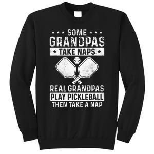 Funny Pickleball Design For Men Grandpa Pickleball Player Tall Sweatshirt