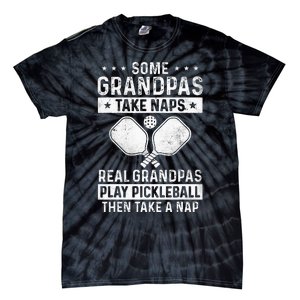 Funny Pickleball Design For Men Grandpa Pickleball Player Tie-Dye T-Shirt