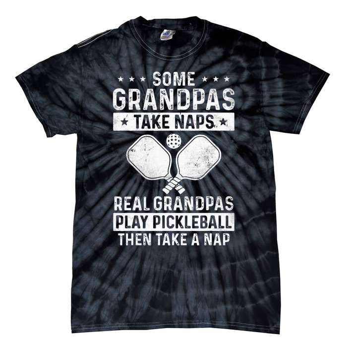 Funny Pickleball Design For Men Grandpa Pickleball Player Tie-Dye T-Shirt