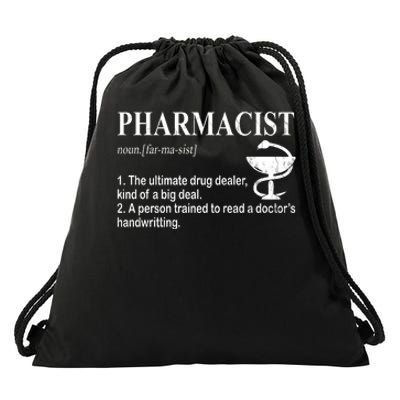 Funny Pharmacist Definition Drawstring Bag