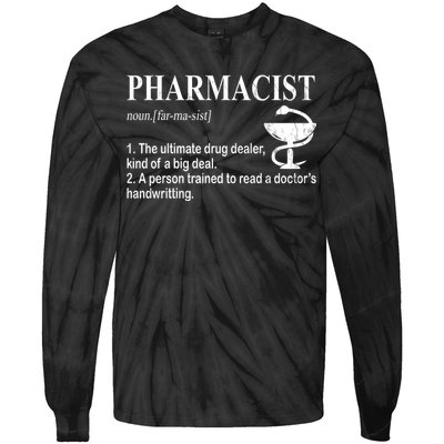 Funny Pharmacist Definition Tie-Dye Long Sleeve Shirt