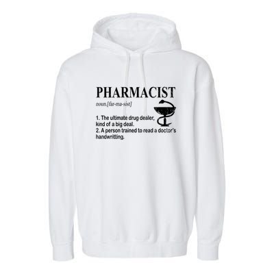 Funny Pharmacist Definition Garment-Dyed Fleece Hoodie