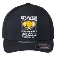 Funny Pickleball Design For Grandpa Pickleball Player Flexfit Unipanel Trucker Cap
