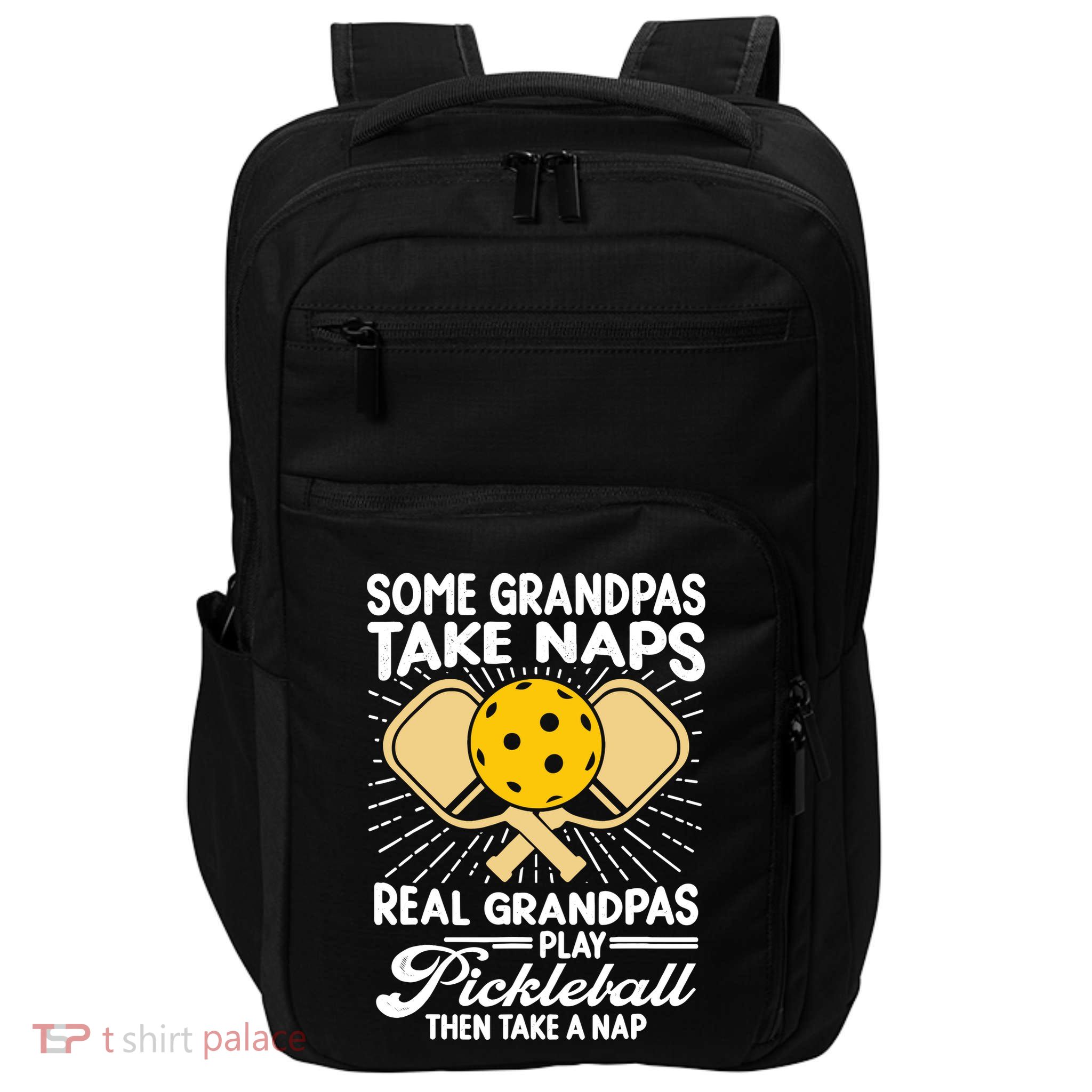 Funny Pickleball Design For Grandpa Pickleball Player Impact Tech Backpack