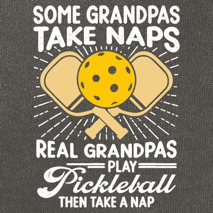 Funny Pickleball Design For Grandpa Pickleball Player Cotton Canvas Backpack