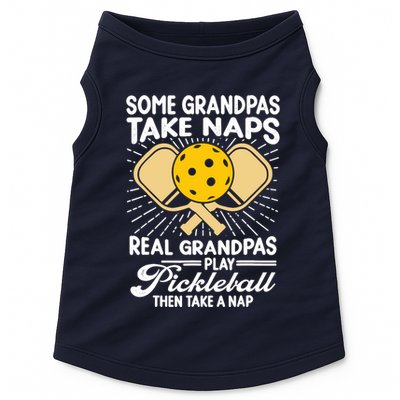 Funny Pickleball Design For Grandpa Pickleball Player Doggie Tank