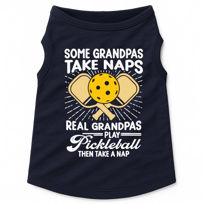 Funny Pickleball Design For Grandpa Pickleball Player Doggie Tank