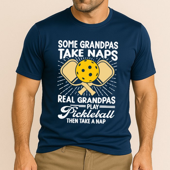 Funny Pickleball Design For Grandpa Pickleball Player Performance Shirt
