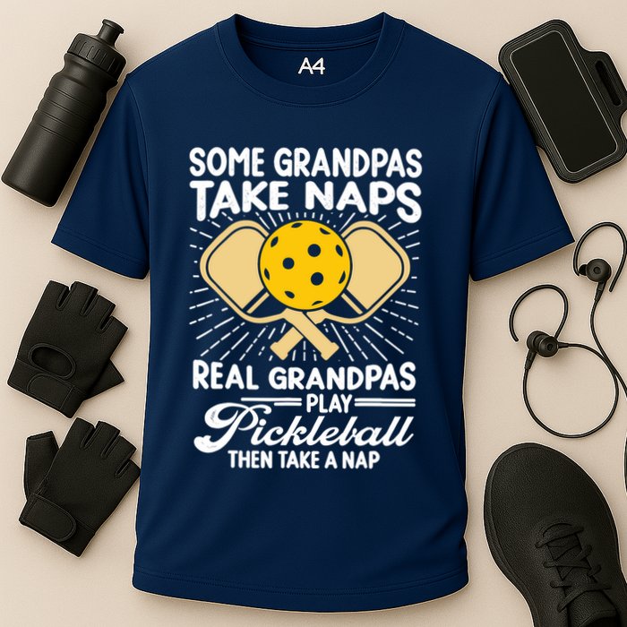 Funny Pickleball Design For Grandpa Pickleball Player Performance Shirt