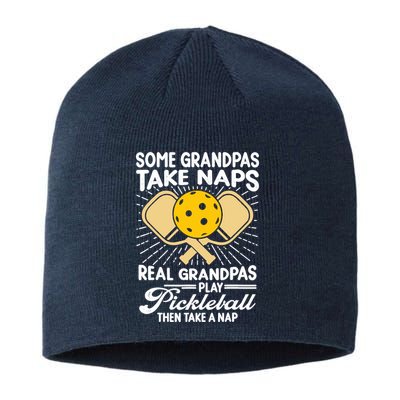 Funny Pickleball Design For Grandpa Pickleball Player Sustainable Beanie