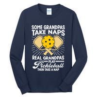 Funny Pickleball Design For Grandpa Pickleball Player Tall Long Sleeve T-Shirt