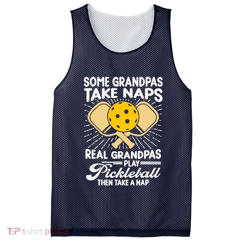 Funny Pickleball Design For Grandpa Pickleball Player Mesh Reversible Basketball Jersey Tank