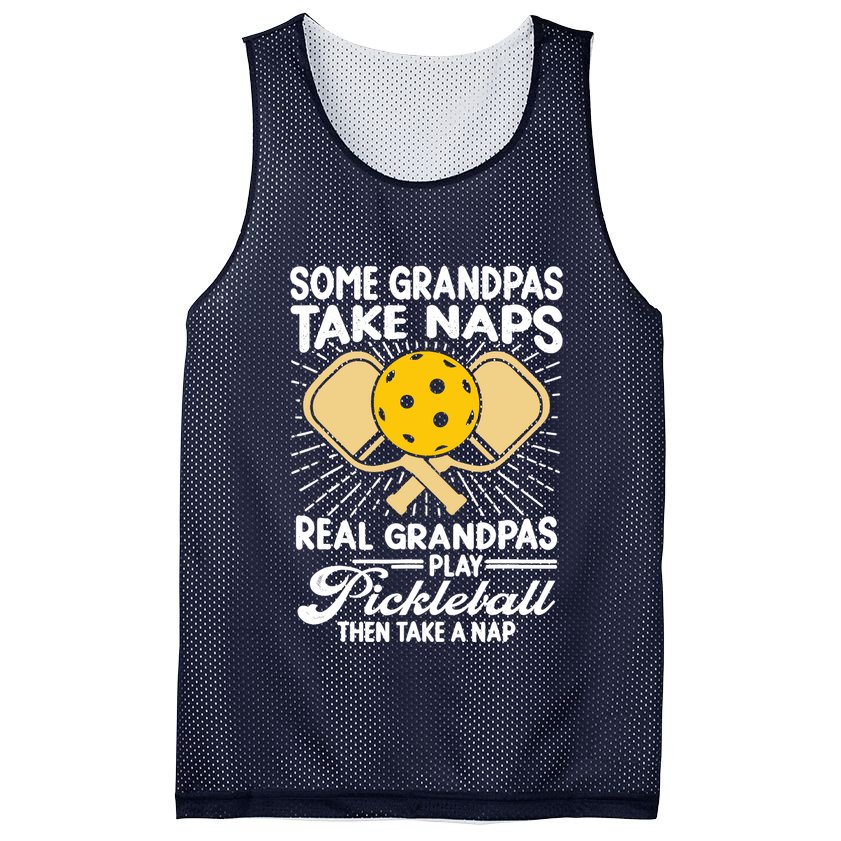 Funny Pickleball Design For Grandpa Pickleball Player Mesh Reversible Basketball Jersey Tank