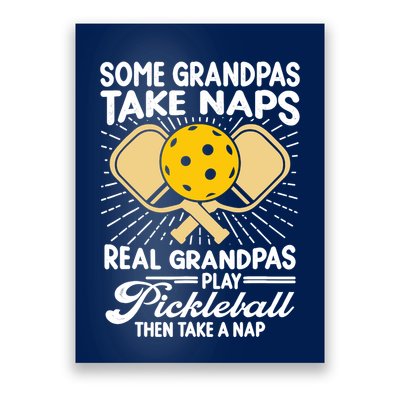 Funny Pickleball Design For Grandpa Pickleball Player Poster