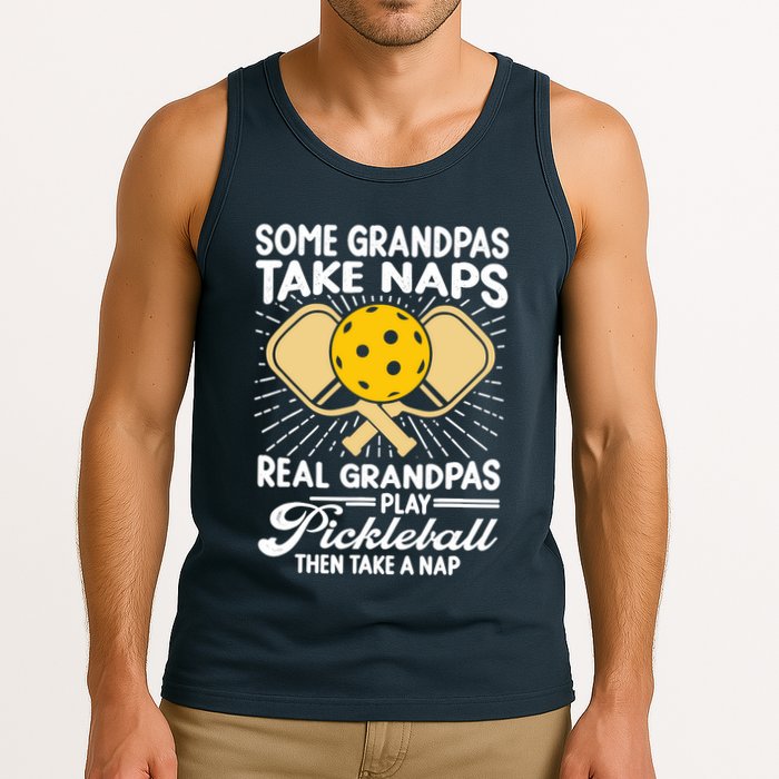 Funny Pickleball Design For Grandpa Pickleball Player Tank Top
