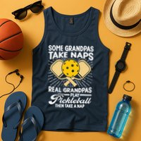 Funny Pickleball Design For Grandpa Pickleball Player Tank Top