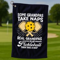 Funny Pickleball Design For Grandpa Pickleball Player Golf Towel