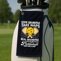 Funny Pickleball Design For Grandpa Pickleball Player Golf Towel