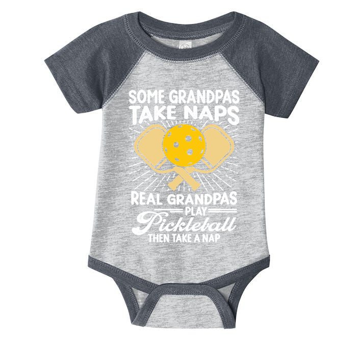 Funny Pickleball Design For Grandpa Pickleball Player Infant Baby Jersey Bodysuit