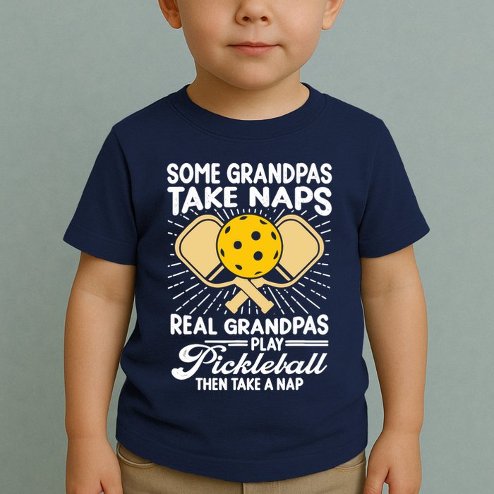 Funny Pickleball Design For Grandpa Pickleball Player Toddler T-Shirt