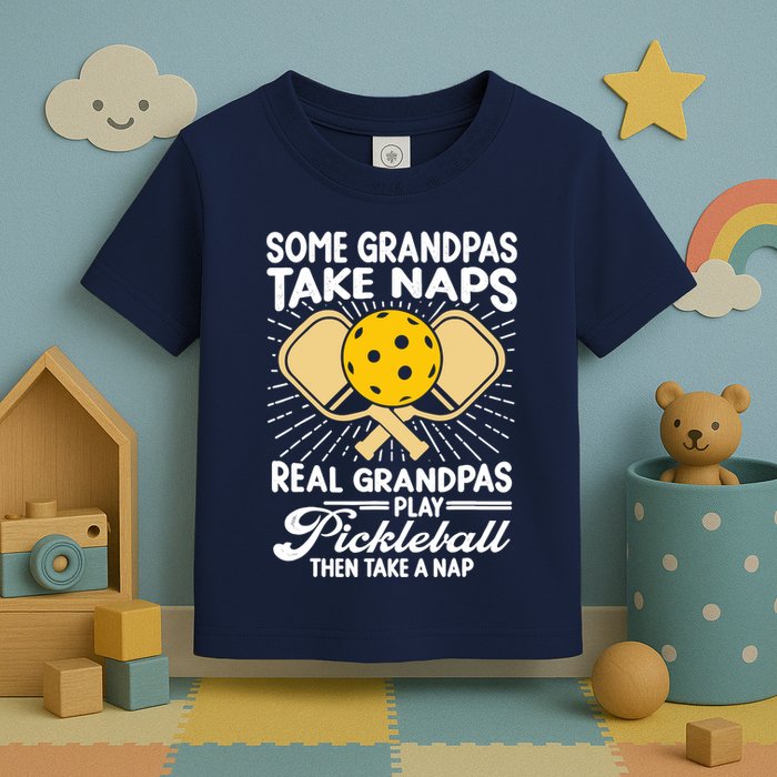 Funny Pickleball Design For Grandpa Pickleball Player Toddler T-Shirt