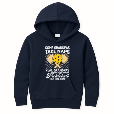 Funny Pickleball Design For Grandpa Pickleball Player Kids Hoodie