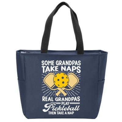Funny Pickleball Design For Grandpa Pickleball Player Zip Tote Bag